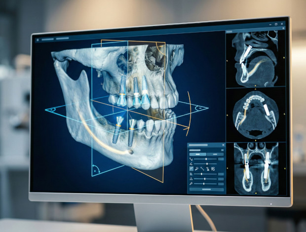 3D-Diagnostik zu sehen auf einem Monitor